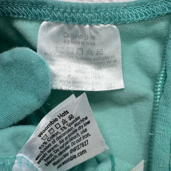 WOOMBIE Bicycle Print Original Big Baby Wearable Blanket Swaddle 14-19lbs Green - Picture 5 of 5